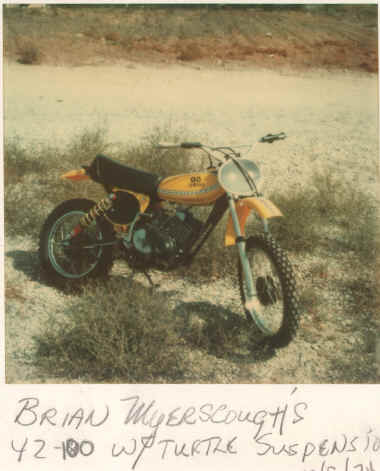 Myerschoughs YZ80 with a YZ100 engine planted in it. The engine was ported by Ted Moorewood, the chassis by Custom Services Cycle Engineering which is now FlightHardware.